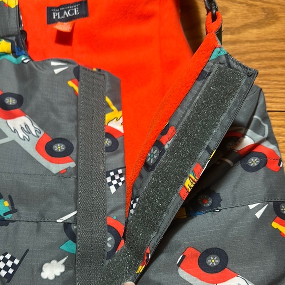 Kids' Gray Snow Pant Snow Overall Bibs Winter Jacket(s) Car Print 4T - Picture 4 of 14